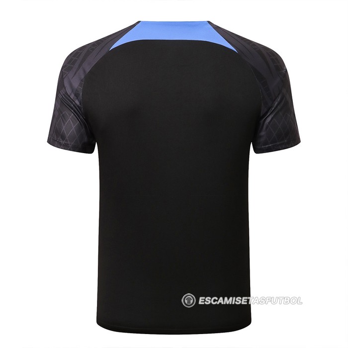 Camiseta de Entrenamiento Paris Saint-Germain Jordan 22-23 Negro y Azul